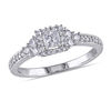 Thumbnail Image 1 of 0.50 CT. T.W. Princess-Cut Diamond Frame Tri-Sides Vintage-Style Ring in 14K White Gold