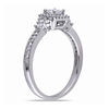 Thumbnail Image 1 of 0.50 CT. T.W. Princess-Cut Diamond Frame Tri-Sides Vintage-Style Ring in 14K White Gold