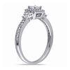 Thumbnail Image 2 of 0.50 CT. T.W. Princess-Cut Diamond Frame Tri-Sides Vintage-Style Ring in 14K White Gold
