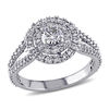 Thumbnail Image 0 of 0.98 CT. T.W. Diamond Double Frame Engagement Ring in 14K White Gold