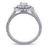 Thumbnail Image 2 of 0.98 CT. T.W. Diamond Double Frame Engagement Ring in 14K White Gold
