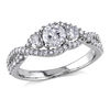 Thumbnail Image 1 of 0.99 CT. T.W. Diamond Three Stone Twist Engagement Ring in 14K White Gold
