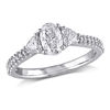 Thumbnail Image 1 of 1.09 CT. T.W. Oval Diamond Three Stone Engagement Ring in 14K White Gold