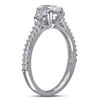 Thumbnail Image 2 of 1.09 CT. T.W. Oval Diamond Three Stone Engagement Ring in 14K White Gold