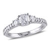 Thumbnail Image 1 of 1.22 CT. T.W. Cushion-Cut Diamond Three Stone Engagement Ring in 14K White Gold