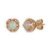 Thumbnail Image 0 of Le Vian® Neopolitan Opal™ and Diamond Accent Stud Earrings in 14K Strawberry Gold™
