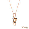 Thumbnail Image 1 of Le Vian® Neapolitan Opal™ and 0.34 CT. T.W. Diamond Loop Pendant in 14K Strawberry Gold™