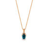 Thumbnail Image 0 of Le Vian® Deep Sea Blue Topaz™ and Diamond Accent Wishbone Pendant in 14K Strawberry Gold™