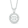 Thumbnail Image 1 of Unstoppable Love™ 6.5mm Lab-Created White Sapphire Circle Pendant in Sterling Silver