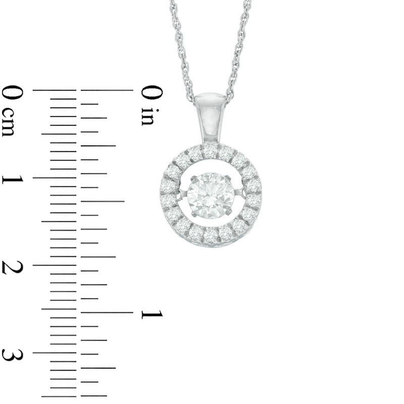Main Image 2 of Unstoppable Love™ 6.5mm Lab-Created White Sapphire Circle Pendant in Sterling Silver