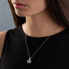 Thumbnail Image 3 of Unstoppable Love™ 6.5mm Lab-Created White Sapphire Circle Pendant in Sterling Silver