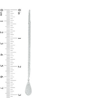 0.30 CT. T.W. Diamond Teardrop Threader Earrings in Sterling Silver