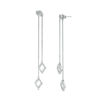 Thumbnail Image 1 of 0.23 CT. T.W. Diamond Two Strand Kite Shaped Drop Earrings in 10K White Gold