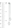 Thumbnail Image 2 of 0.23 CT. T.W. Diamond Two Strand Kite Shaped Drop Earrings in 10K White Gold