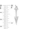 Thumbnail Image 3 of 0.04 CT. T.W. Diamond Pyramid Front/Back Earrings in Sterling Silver