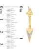 Thumbnail Image 2 of Diamond Accent Pyramid Front/Back Earrings in Sterling Silver and 14K Gold Plate