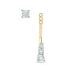 Thumbnail Image 1 of 0.15 CT. T.W. Diamond Vertical Front/Back Earrings in 10K Gold