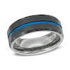 Thumbnail Image 0 of Men's 8.0mm Wedding Band in Two-Tone IP Stainless Steel - Size 10