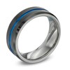 Thumbnail Image 1 of Men's 8.0mm Wedding Band in Two-Tone IP Stainless Steel - Size 10