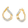 Thumbnail Image 1 of 0.31 CT. T.W. Diamond Flat Front Twist Earrings in 10K Gold