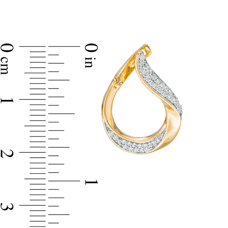 0.31 CT. T.W. Diamond Flat Front Twist Earrings in 10K Gold