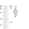 Thumbnail Image 2 of 0.11 CT. T.W. Diamond Heart Woven Hoop Earrings in Sterling Silver