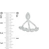 Thumbnail Image 2 of 0.45 CT. T.W. Diamond Marquise Front/Back Earrings in Sterling Silver