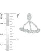 Thumbnail Image 3 of 0.45 CT. T.W. Diamond Marquise Front/Back Earrings in Sterling Silver