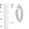 Thumbnail Image 1 of 0.45 CT. T.W. Diamond Twist Hoop Earrings in 10K White Gold