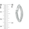 0.45 CT. T.W. Diamond Twist Hoop Earrings in 10K White Gold