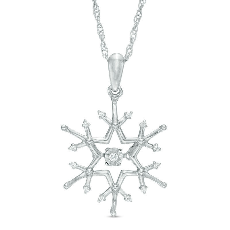 Unstoppable Love™ Diamond Accent Snowflake Pendant in Sterling Silver|Peoples Jewellers