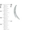 Thumbnail Image 2 of 0.18 CT. T.W. Diamond Split Curve Crawler Earrings in Sterling Silver