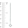Thumbnail Image 2 of 0.09 CT. T.W. Diamond Tilted Square Threader Earrings in Sterling Silver