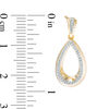 Thumbnail Image 2 of 0.15 CT. T.W. Diamond Open Teardrop Earrings in 10K Gold