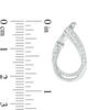 Thumbnail Image 1 of 0.45 CT. T.W. Diamond Flat Front Twist Hoop Earrings in 10K White Gold