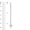 Thumbnail Image 2 of 0.09 CT. T.W. Diamond Star Threader Earrings in Sterling Silver