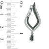 Thumbnail Image 1 of 0.45 CT. T.W. Enhanced Black and White Diamond Flame Twist Drop Earrings in 10K White Gold