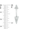 Thumbnail Image 3 of 0.09 CT. T.W. Diamond Pyramid Front/Back Earrings in Sterling Silver