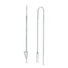 Thumbnail Image 1 of 0.09 CT. T.W. Diamond Open Triangle Threader Earrings in Sterling Silver