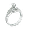 Thumbnail Image 2 of 0.30 CT. T.W. Diamond Bypass Bridal Set in Sterling Silver