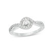 Thumbnail Image 0 of 0.30 CT. T.W. Diamond Bypass Frame Split Shank Ring in Sterling Silver
