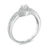 Thumbnail Image 1 of 0.30 CT. T.W. Diamond Bypass Frame Split Shank Ring in Sterling Silver