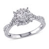 0.50 CT. T.W. Multi-Diamond Frame Twist-Shank Ring in 10K White Gold