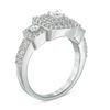 Thumbnail Image 1 of 0.95 CT. T.W. Princess-Cut Diamond Three Stone Frame Ring in 10K White Gold