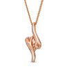 Thumbnail Image 1 of Ever Us™ 0.25 CT. T.W. Two-Stone Diamond Bypass Pendant in 14K Rose Gold - 19"