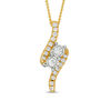 Ever Us™ CT. T.W. Two-Stone Diamond Bypass Pendant in 14K Gold