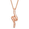 Thumbnail Image 1 of Ever Us™ 0.50 CT. T.W. Two-Stone Diamond Bypass Pendant in 14K Rose Gold - 19"