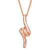 Thumbnail Image 2 of Ever Us™ 0.50 CT. T.W. Two-Stone Diamond Bypass Pendant in 14K Rose Gold - 19"