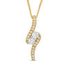 Thumbnail Image 1 of Ever Us™ 0.50 CT. T.W. Two-Stone Diamond Bypass Pendant in 14K Gold - 19"