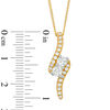 Thumbnail Image 4 of Ever Us™ 0.75 CT. T.W. Two-Stone Diamond Bypass Pendant in 14K Gold - 19"